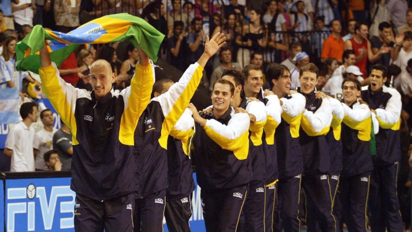 Brazil celebrate as 2002 world champions