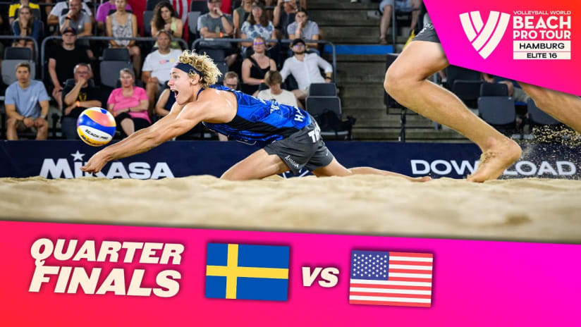 Åhman/Hellvig vs. Partain/Benesh - Quarter Finals Highlights Hamburg 2023 #BeachProTour