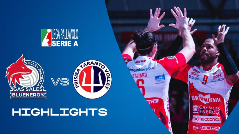 Piacenza vs. Taranto | Highlights | Superlega | 20a Giornata