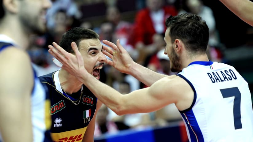 Triumphant Simone Giannelli and Fabio Balaso (source: cev.eu)