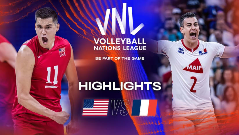🇺🇸 USA vs. 🇫🇷 FRA - Highlights Quarter Finals | Men's VNL 2023