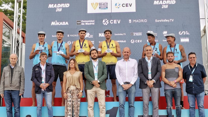 The Madrid Futures men’s podium (source: rfevb.com)
