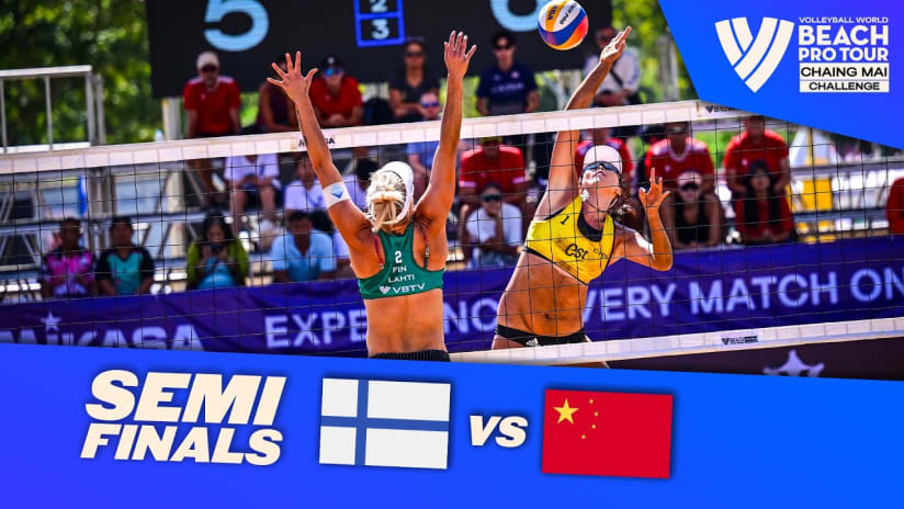 Ahtiainen/Lahti vs. Wang/J. Dong - Semi Finals Highlights | Chiang Mai 2023 #BeachProTour