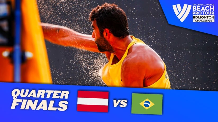 Ermacora/Waller vs. Pedro Solberg/Guto - Quarter Finals Highlights Edmonton 2023 #BeachProTour