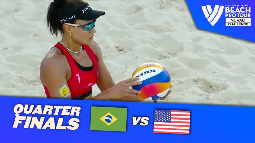 Tainá/Victoria vs. Van Gunst/Hildreth - Quarter Finals Highlights | Nuvali 2023 #BeachProTour