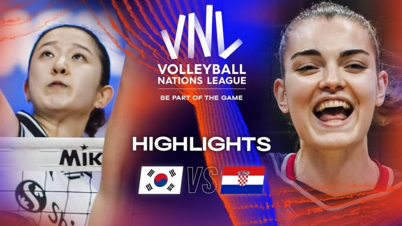 🇰🇷 KOR vs. 🇭🇷 CRO - Highlights Week 2 | Women's VNL 2023