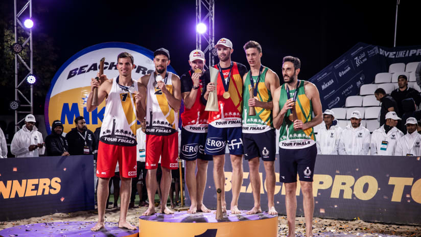 The men’s podium at the BPT 2022 Finals in Doha