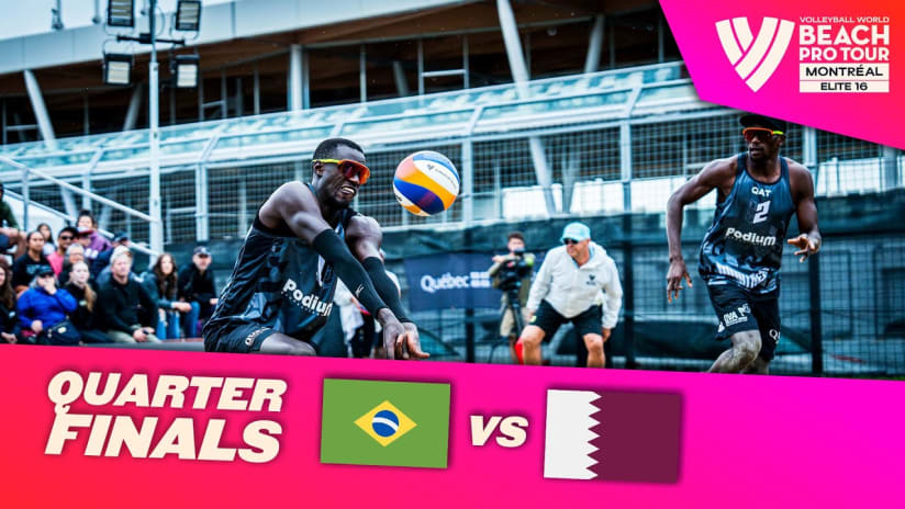 Evandro/Arthur vs. Cherif/Ahmed - Quarter Finals Highlights Montréal 2023 #BeachProTour