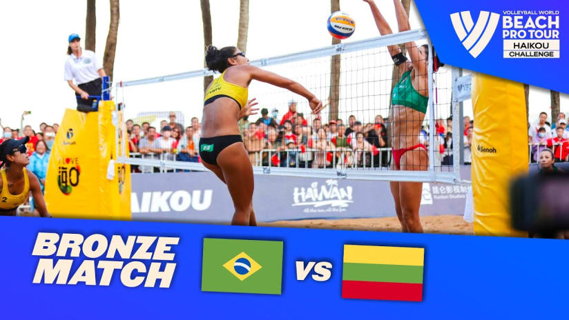 Tainá/Victoria vs. Paulikiene/Raupelyte - Bronze Match Highlights | Haikou 2023 #BeachProTour