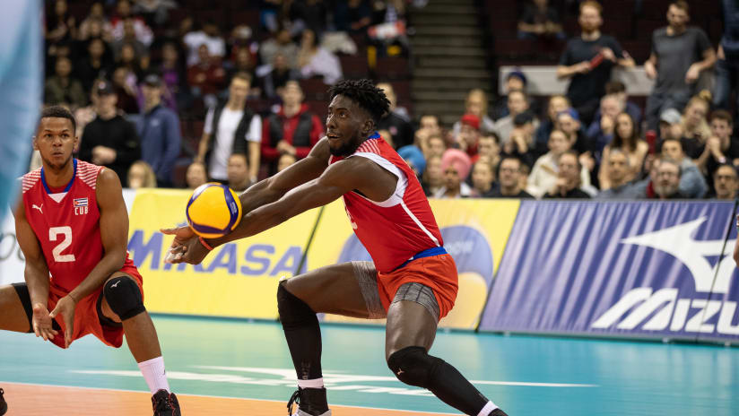 Outside hitter Miguel Angel Lopez is one of Cuba's main players in the tournament