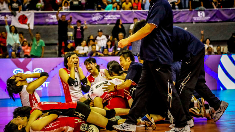 Japan’s emotional celebration winning the Gold Medal Match