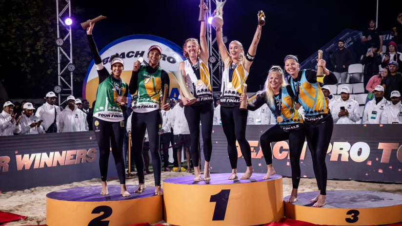 The women’s podium at the BPT 2022 Doha Finals
