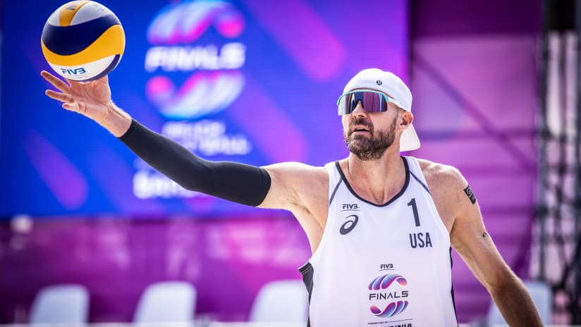 Jake Gibb in his last FIVB event