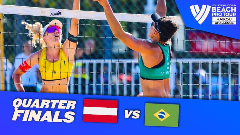 Friedl/Schützenhöfer vs. Tainá/Victoria - Quarter Finals Highlights | Haikou 2023 #BeachProTour