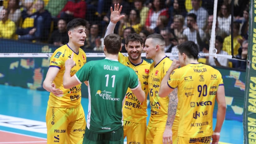 Valsa Group Modena’s players celebrate (source: legavolley.it)