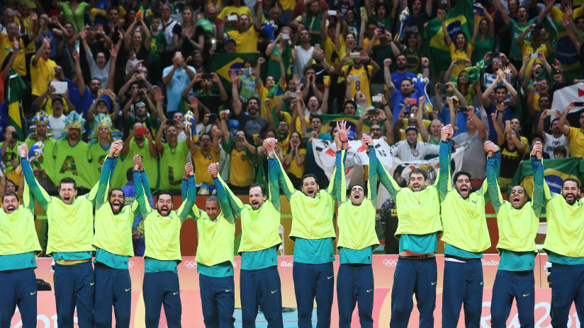 Brazilianteamcelebratestheirgoldmedal