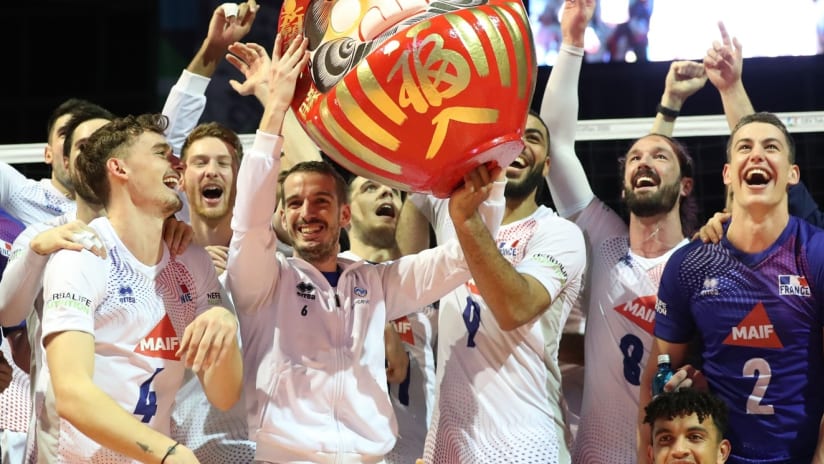 France celebrate their Olympic qualification in January 2019