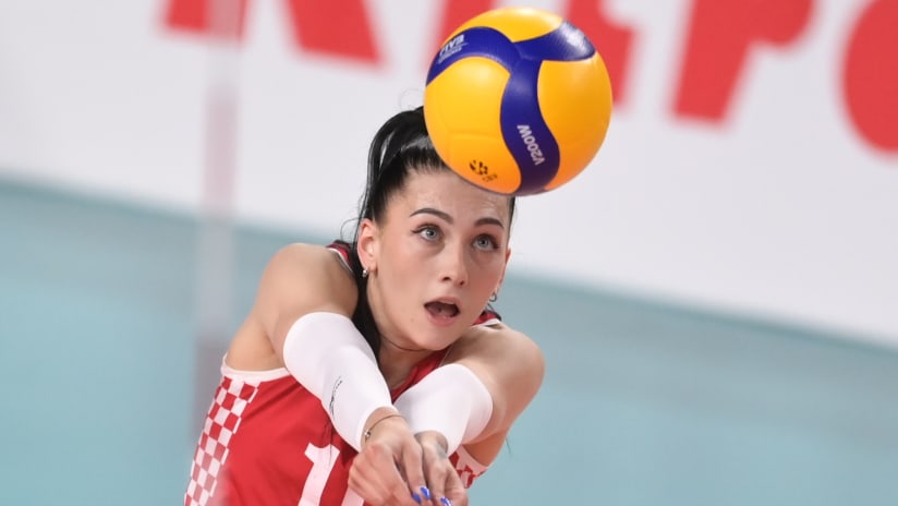 Croatian libero Izabela Stimac in action (source: cev.eu)