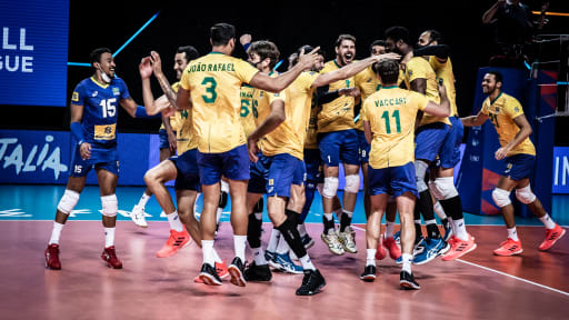 Brazilië kampioen van de Mannen VNL met overtuigende zege op Polen in finale