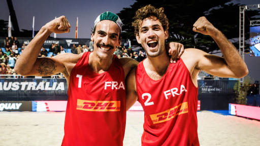 Krou & Gauthier-Rat celebrate first Beach Pro Tour gold