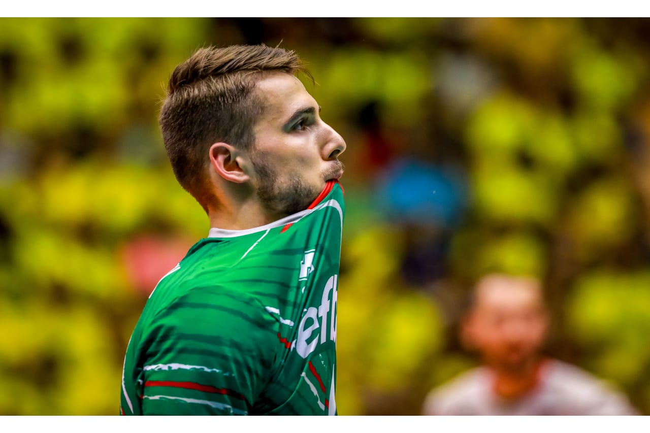 Martin Atanasov frustrated in the match against Russia at the 2019 FIVB Volleyball Nations League.