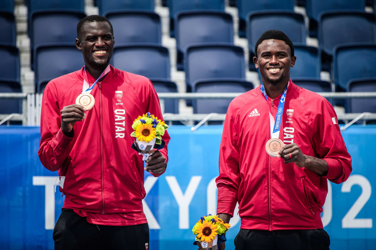Cherif and Ahmed on the Tokyo 2020 podium