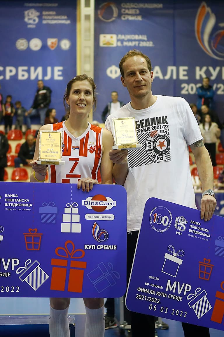 Bojana Drca and Novica Bjelica MVPs in Serbia Cup finals