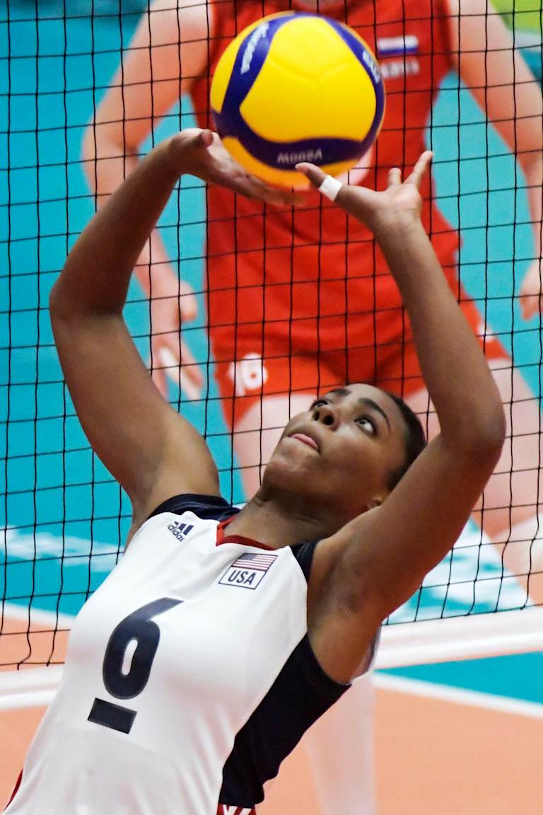 USA setter Kami Miner looks up to volleyball idol Maja Ognjenovic