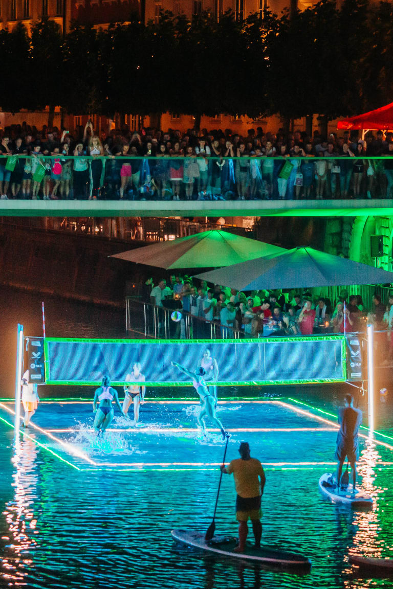 Ljubljana holds spectacular Volleyball on Water event