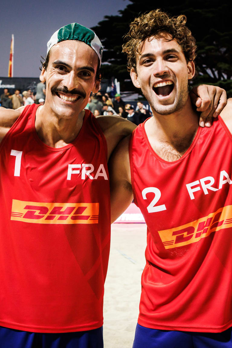 Krou & Gauthier-Rat celebrate first Beach Pro Tour gold