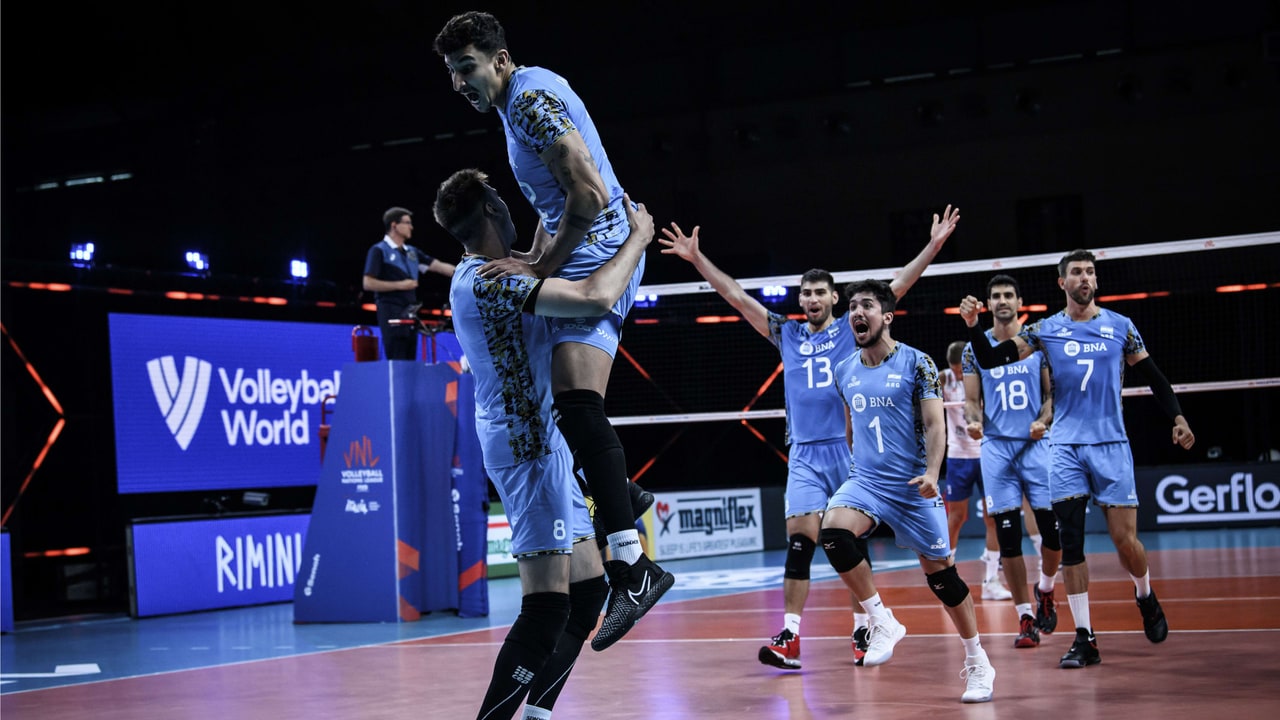 VNL Men's Highlights Argentina vs. Serbia