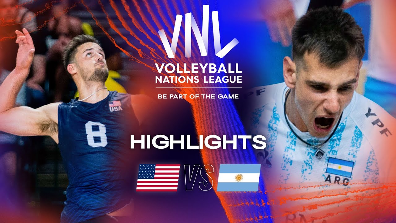 USA vs. ARG Highlights Week 3 Men's VNL 2023