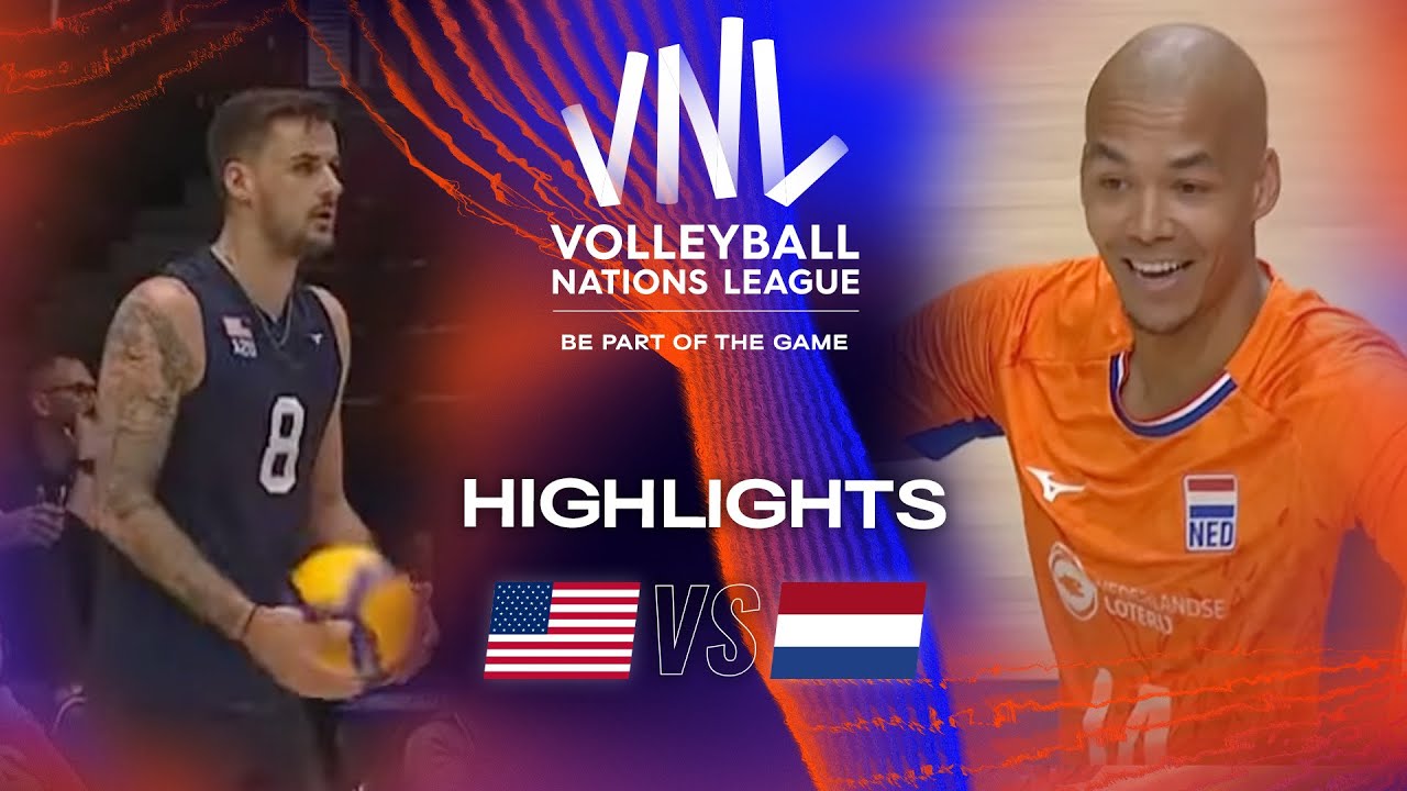 USA vs. NED Highlights Week 1 Men's VNL 2023