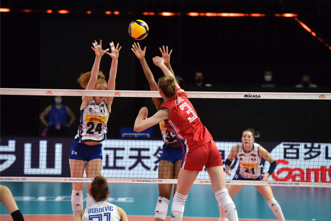 VNL Women's Highlights Serbia vs. Italy