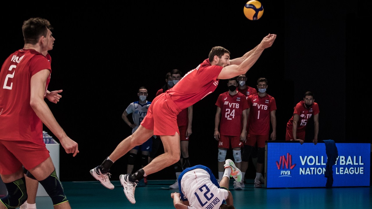 VNL Men’s Highlights Russia vs. USA