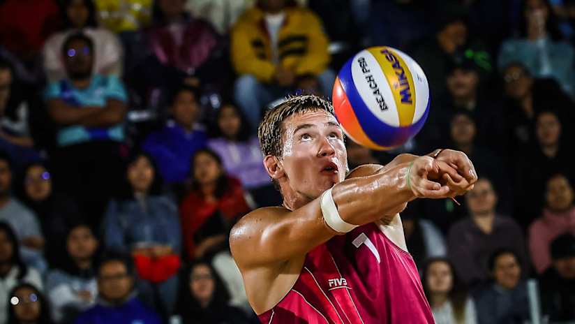 Ukraine’s 19-year-old rising beach volleyball star Dmytro Kozii