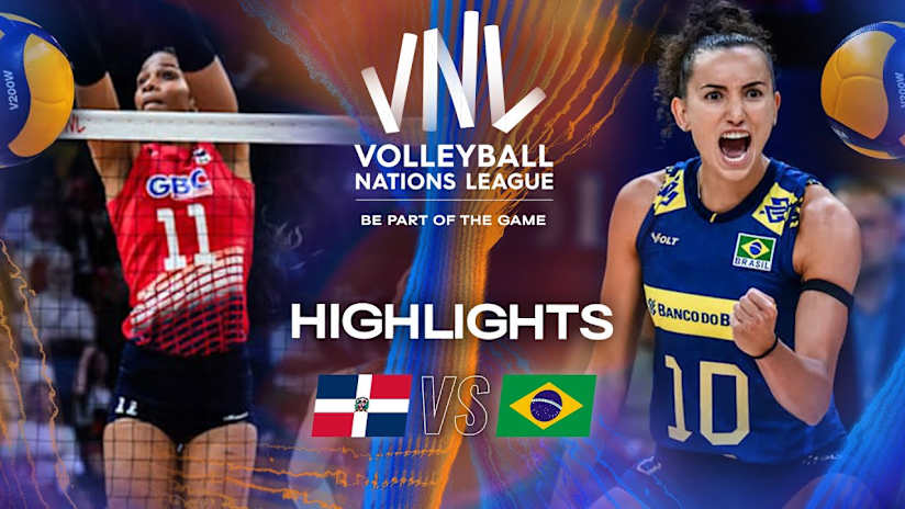 Dominican Republic 🇩🇴 vs. Brazil 🇧🇷 - Highlights | Week 2 | Women's VNL 2025