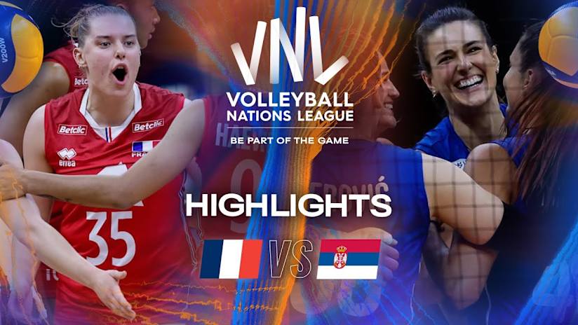 France 🇫🇷 vs. Serbia 🇷🇸 - Highlights | Week 2 | Women's VNL 2025