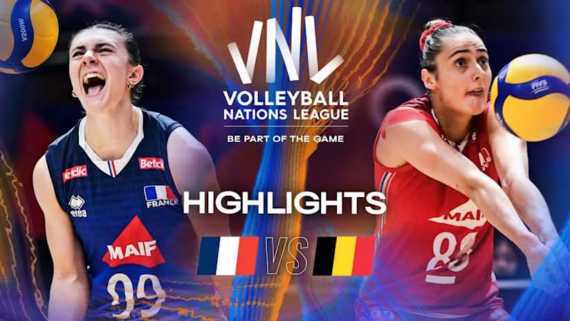 France 🇫🇷 vs. Belgium 🇧🇪 - Highlights | Week 1 | Women's VNL 2025