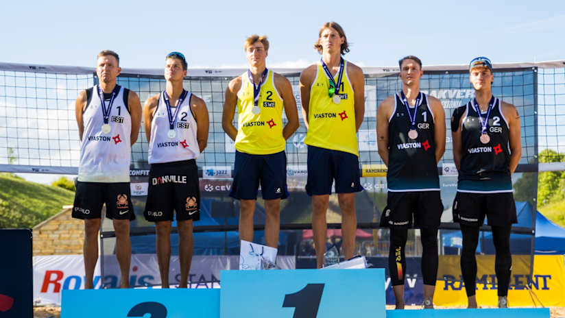 The 2024 Rakvere Futures men’s podium (source: cev.eu)