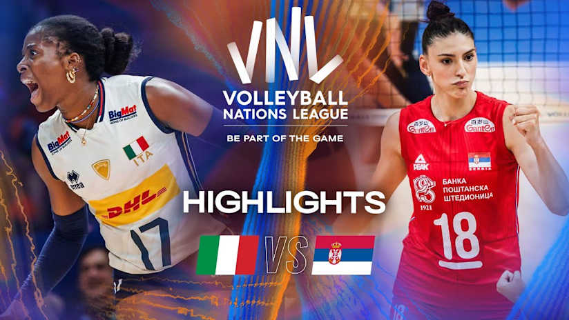 Italy 🇮🇹 vs. Serbia 🇷🇸 - Highlights | Week 3 | Women's VNL 2025
