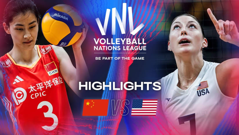 🇨🇳 CHN vs. 🇺🇸 USA - Highlights | Week 1 | Women's VNL 2024