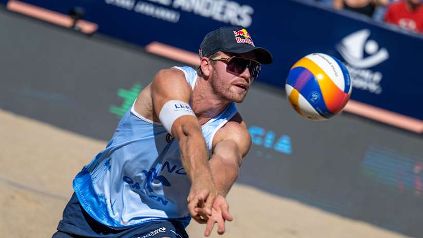 Norway’s Christian Sorum in action at CEV EuroBeachVolley 2026 (source: cev.eu)