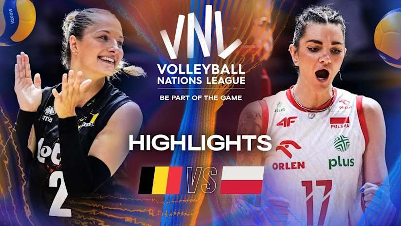 Belgium 🇧🇪 vs. Poland 🇵🇱 - Highlights | Week 1 | Women's VNL 2025