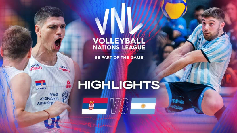 🇷🇸 SRB vs. 🇦🇷 ARG - Highlights | Week 2 | Men's VNL 2024