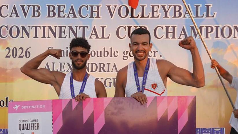 Elgraoui & El Gharouti celebrate as continental champions (source: cavb.africa)