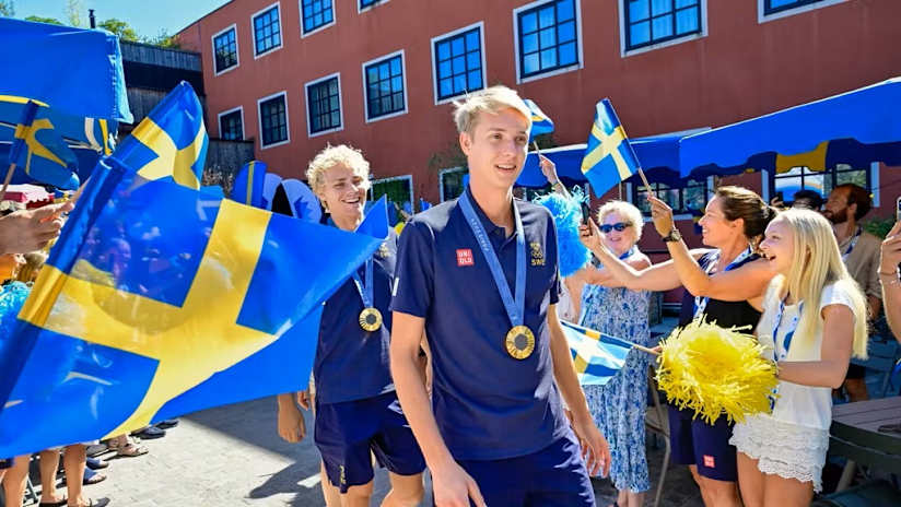 Ahman & Hellvig at the Sweden Arena in Paris (photo: Jonas Ekstromer/TT)