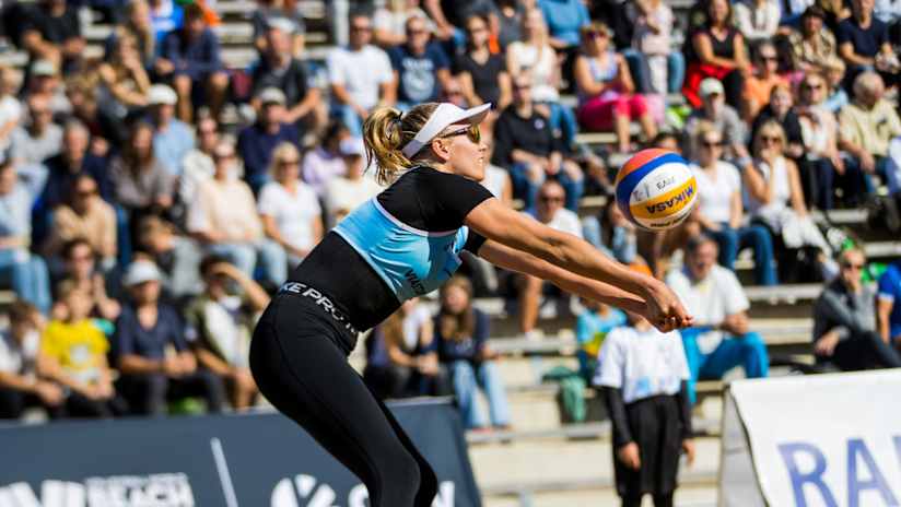 Germany’s Chenoa Christ in action during the Rakvere Futures final (source: cev.eu)