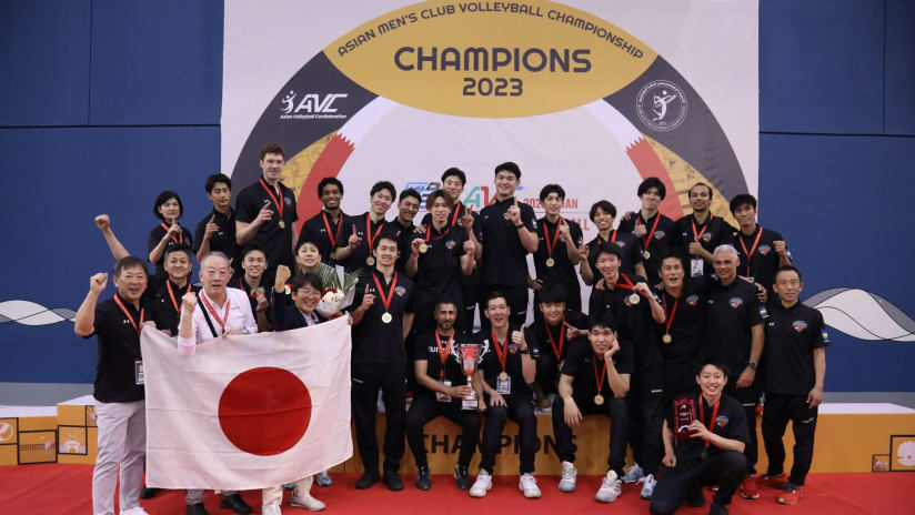 2023 Asian club champions Suntory Sunbirds (source: asianvolleyball.net)