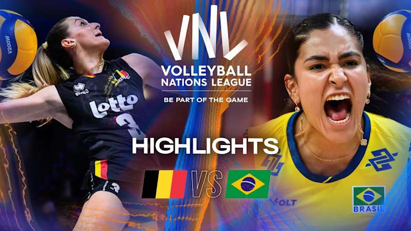 Belgium 🇧🇪 vs. Brazil 🇧🇷 - Highlights | Week 2 | Women's VNL 2025